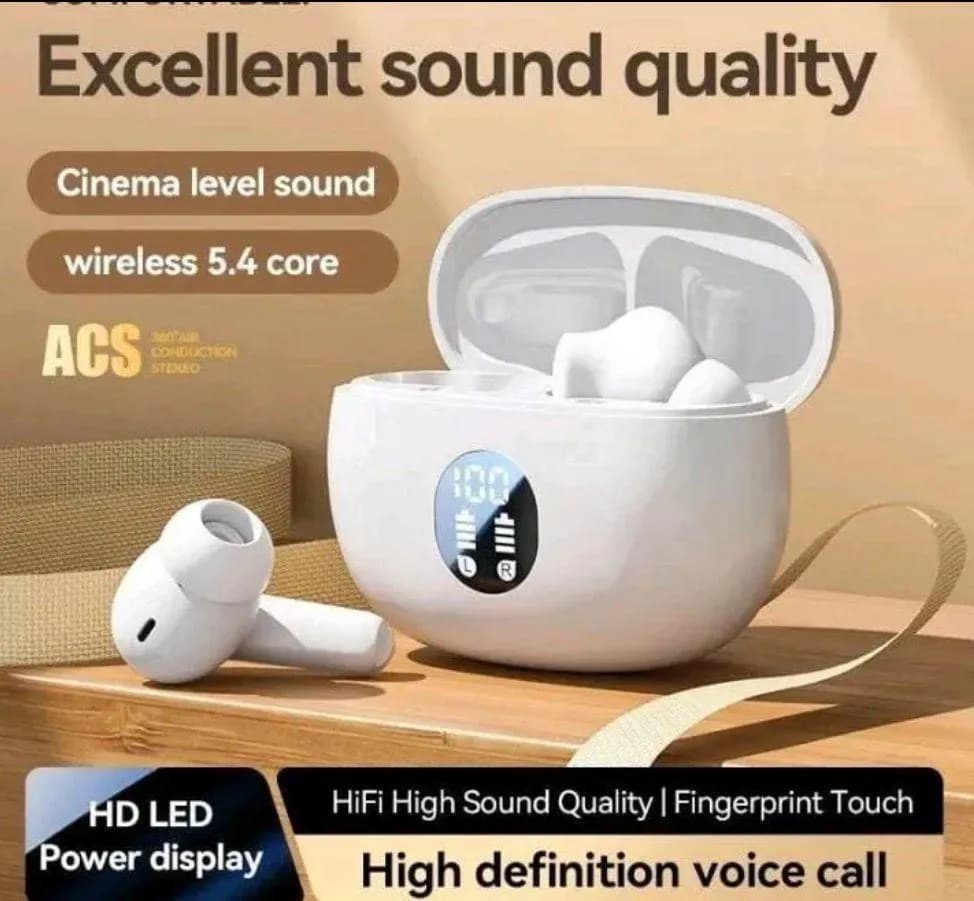 Premium Wireless Earbuds Black yellow Bluetooth 5.3